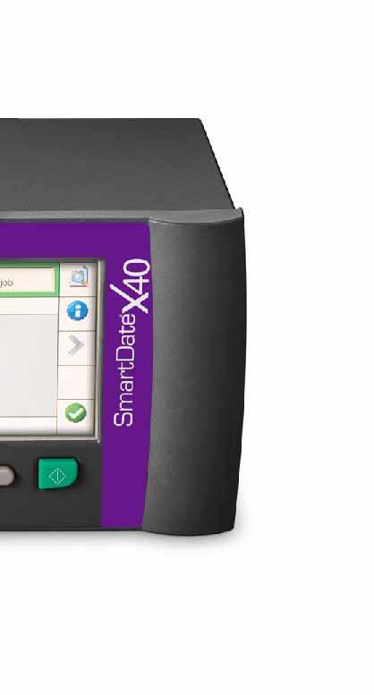 O SmartDate X40 pode imprimir - em versão contínua ou intermitente - até 600 mm/s, uma velocidade que permite cobrir 75 a 80 % das necessidades dos industriais sem sacrificar a qualidade: em alta