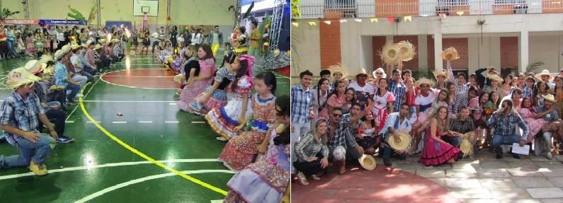 Jovens e educadores participaram da animada dança de quadrilha e se divertiram na Gincana Junina e nos concursos do Miór Caipira e Miss Caipira 2013.