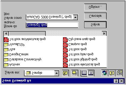 O AutoCAD 2000 trabalho com o conceito de Interface entre Múltiplos Arquivos (MDI - Multiple Document Interface) que permite a abertura de mais de um arquivo na mesma seção ao mesmo tempo, podendo