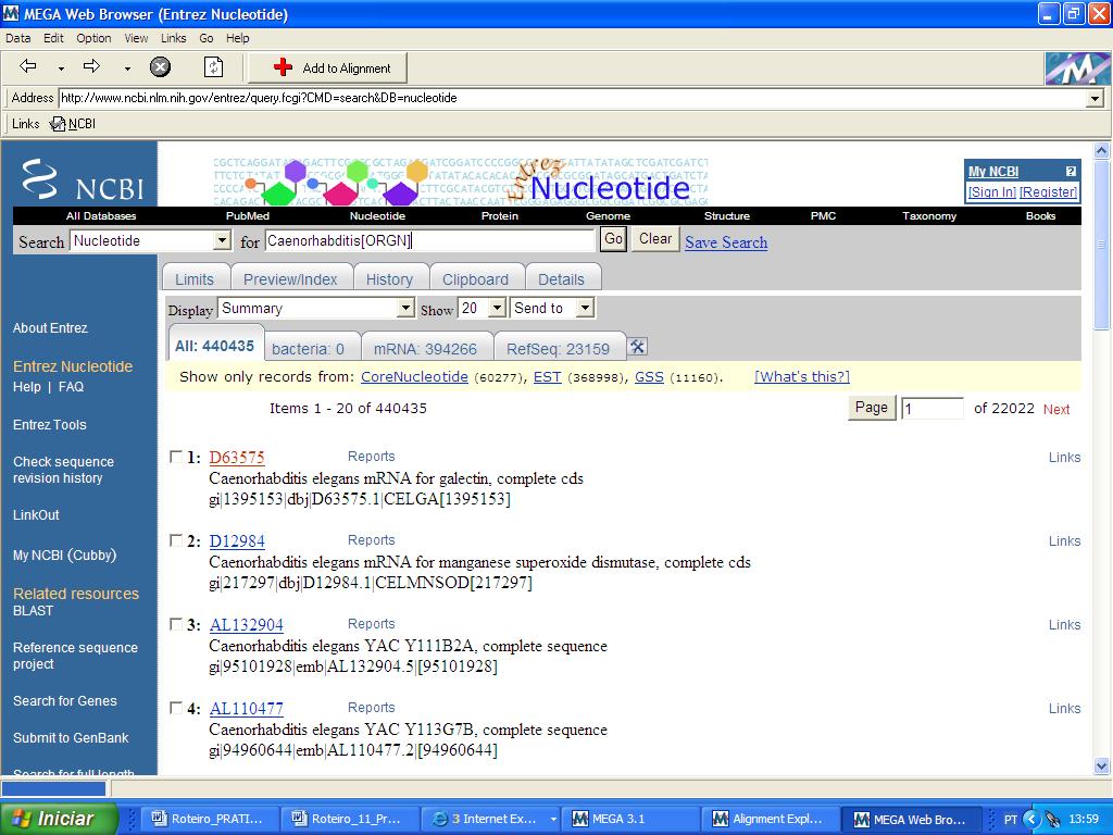 Molecular Biology and Evolution 28: 2731-2739, 2011) clicando no ícone presente na área de trabalho do Windows. 02.