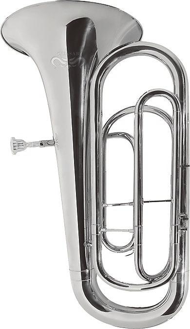 QEG502n Euphonium c/ Gatilho de 1/2 Tom em Bb Afinação em Bb, Campana 300,00mm, Calibre 14,50mm, Gatilho de 1/2 Tom com parafuso limitador de regulagem, Chave D água, Acabamento Laqueado ou