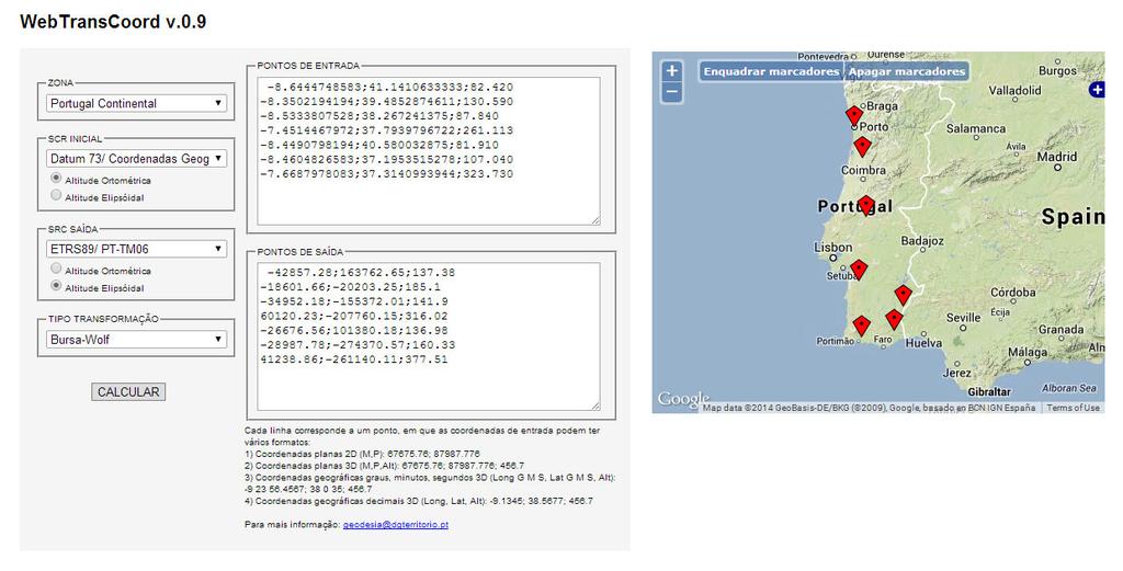 WebTranscoord Interface HTML http:// ://cgpr.dgterrtoro dgterrtoro.pt/webtranscoord webtranscoord/ mvasconcelos@dgterrtoro.