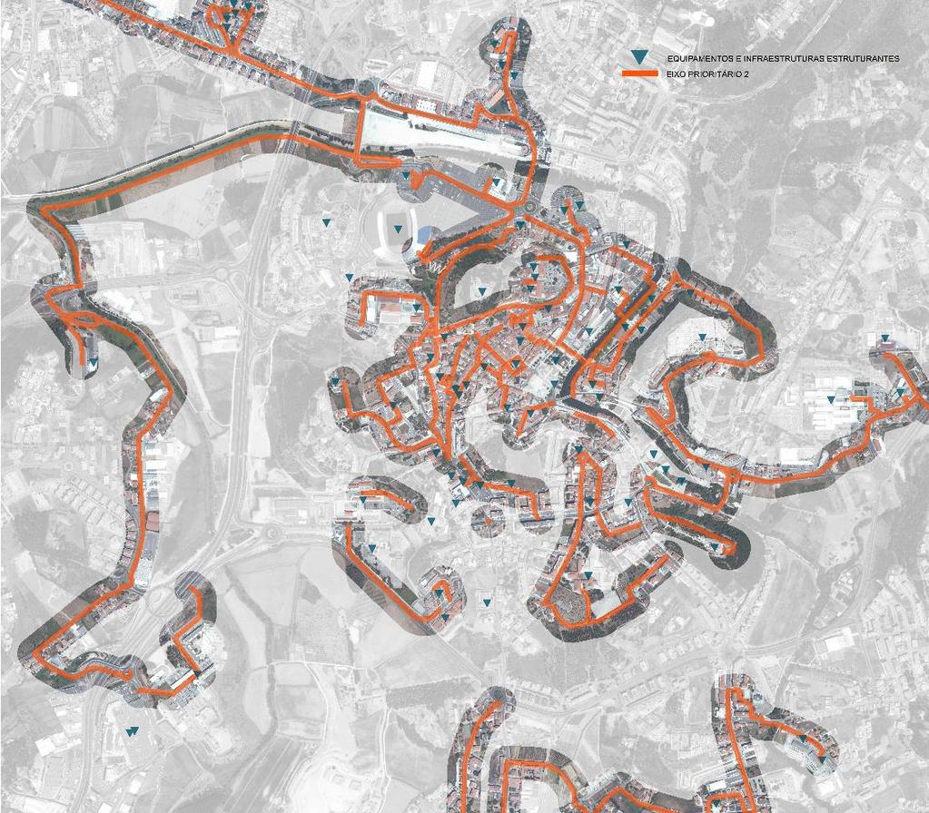 Eixo de prioridade 2 Eixo de prioridade 3 Estes percursos, embora não permitam a Estes percursos pedonais que,