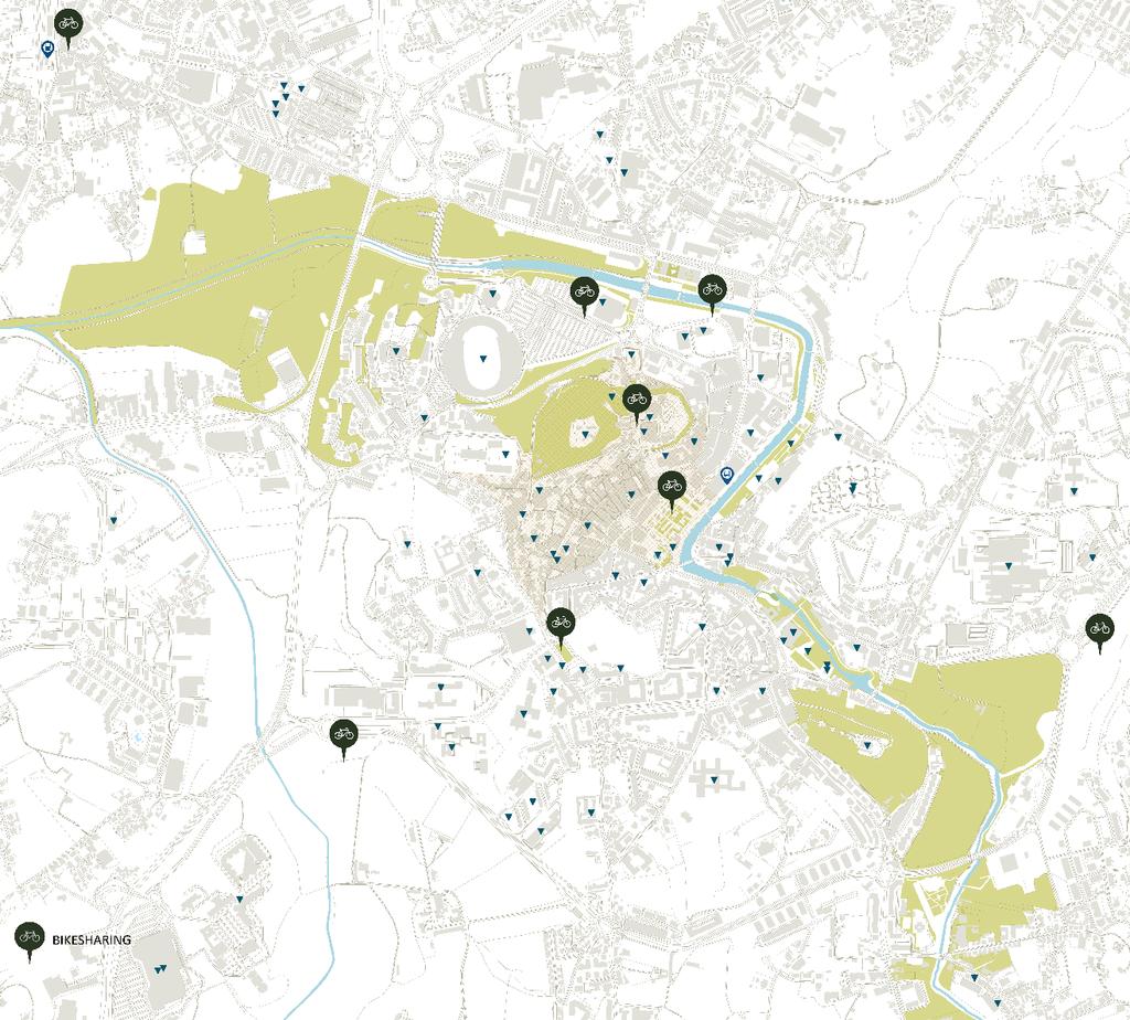 Sistema de Bicicletas Partilhadas Proposta de instalação de pontos de partilha de bicicletas nos seguintes locais: Parques