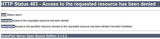 A resposta é definida pelo código 403 do protocolo HTTP.