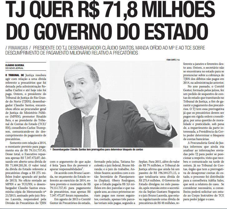 VEÍCULO: NOVO JORNAL DATA: