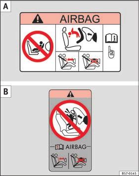 O essencial Cadeiras de criança Indicações importantes sobre o airbag frontal do passageiro em Indicações importantes sobre o airbag frontal do