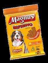 Magnus Snacks Cães e Gatos BIFINHO CÃES ADULTOS SABOR FRANGO BIFINHO PEQUENO PORTE SABOR CARNE 60 g 60 g Umidade/Humedad/Moisture (Máx.