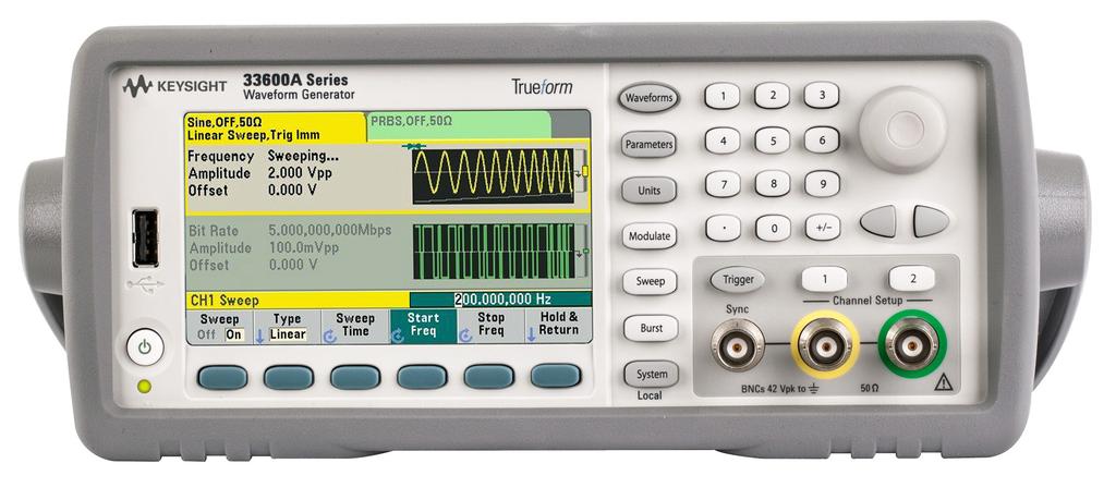 Interfaces LAN (LXI Classe C), USB e GPIB opcional para conexão rápida e fácil ao PC ou à rede.