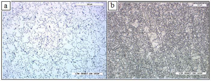 Analisando as imagens foi possível perceber que a amostra solubilizada e sensitizada apresenta aspecto típico de corrosão intergranular. Observa-se corrosão intergranular do tipo Dual (detalhe na Fig.