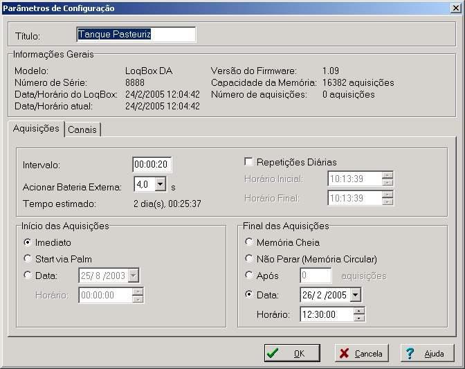 Para esta função, dois modelos distintos de dataloggers são usados: LOG BOX-DA com software