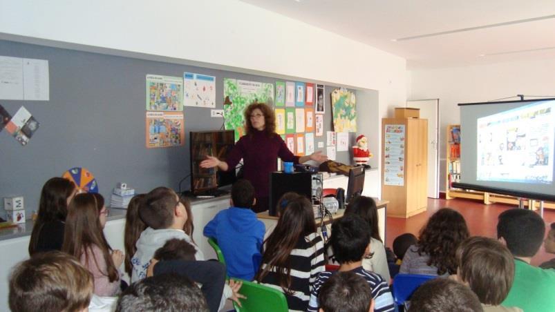 No dia 7 de fevereiro, tivemos uma sessão na biblioteca da nossa escola, com a professora