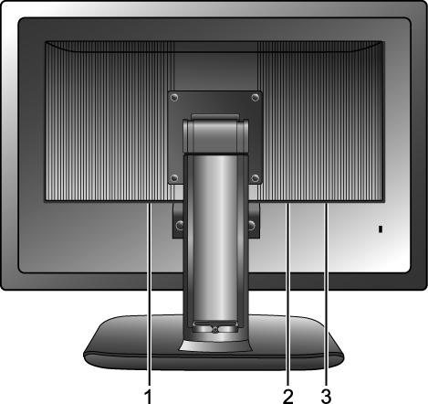 2. Começar a conhecer o seu Monitor Imagem de frente Imagem de trás 1.