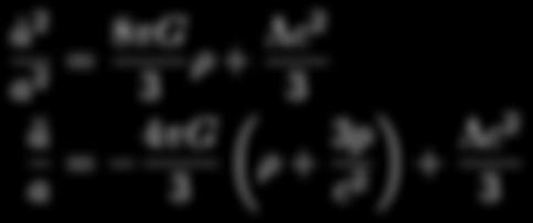 Como se entende a expansão do universo? 3. Métrica (mais simples) em conformidade com esses dados: 1.5 1.0 0.5 0.0 A partir da Eq. de Einstein na presença de um fluido, obtém-se as eqs.