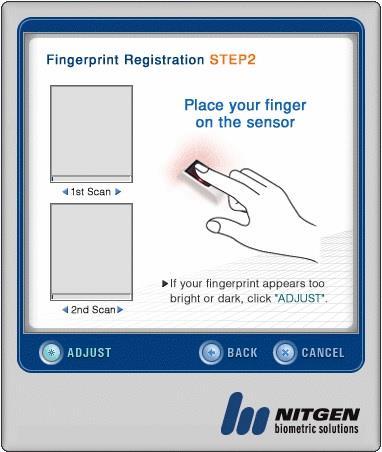 Figura 5 - Tela de Captura de Biometria Ao colocar o dedo no aparelho biométrico, o software irá coletar a digital e por isso é necessário orientar o beneficiário para que mantenha o dedo bem