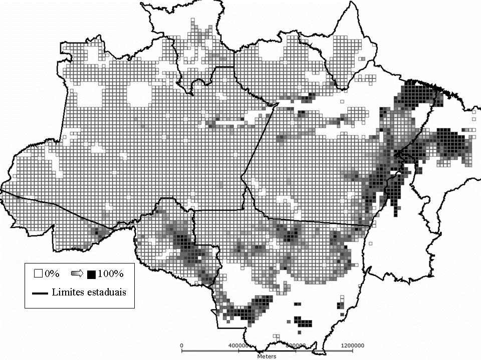 2. Materias e métodos Neste trabalho, utilizou-se informações contidas no banco de dados espaciais da Amazônia, organizado por Aguiar (2006), no qual o espaço amazônico está sistematizado em s de