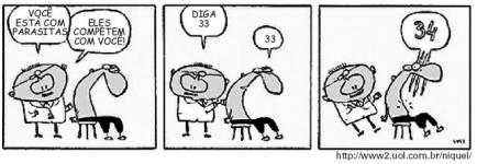 a) mutualismo e parasitismo. b) protocooperação e predação. c) comensalismo e predação. d) inquilinismo e parasitismo. e) parasitismo e predação. 7.