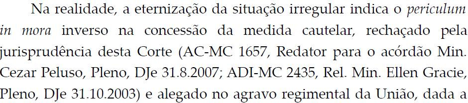 de extensão. E isso sob os seguintes argumentos: 6. Sucede que os fatos noticiados pelo CNJ têm extensão diversa daquela transcrita na r.