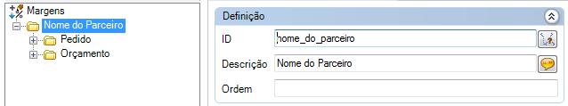 3.2. Abrir o arquivo System\budget\Margin\margins.index e: Substituir o ID, alterando Nome_do_parceiro para o nome do Parceiro em desenvolvimento.