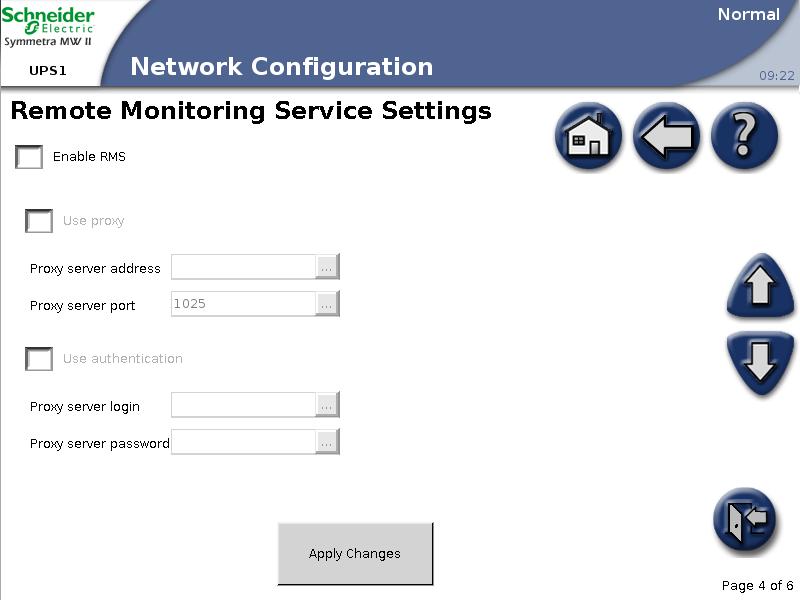 Configuração 400 1000 kw 380/400/480 V 5. Defina as Remote Monitoring Service Settings (Configurações do serviço de monitoramento remoto).