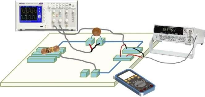 Atividade de Laboratório II Circuitos RC - série Como o osciloscópio é um instrumento para medir grandes e pequenas tensões, em intervalos de tempo que variam desde segundos até microssegundos, a