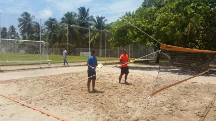 quadra de Beach Tennis onde os nossos