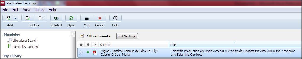 Plugin Word Inserir Citação 45 Outra forma seria clicar no botão Go to Mendeley.