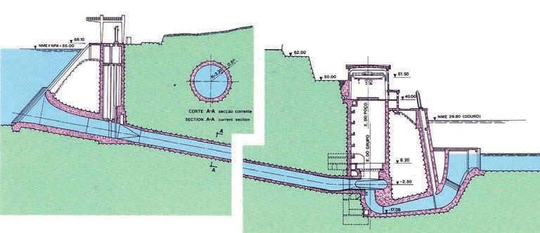 1.2.2.6 Aproveitamento hidroelétrico do Torrão 2 4 1 3 5 Circuito hidráulico 1 - Albufeira 2 - Tomada de água 3 - Conduta 4 - Central 5 - Restituição 28 O aproveitamento hidroelétrico do Torrão