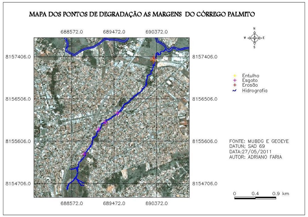 9 Figura 3: Mapa de pontos de degradação. Fonte: MUBDG.