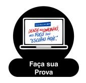 Efetuar exame em outro momento 1. Acesse o site www.faatensino.com.br; 2. Clique na opção Vestibular Online 3. Depois em Faça a sua prova 4. Informe seu usuário (CPF ou código) e senha; 5.