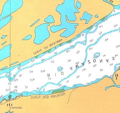 Amostra de fundo PJ D.C. Figura 3.16 Localização do perfil longitudinal em Jatuarana, rio Amazonas. Tabela 3.3 Coordenadas geográficas do perfil longitudinal em Jatuarana.