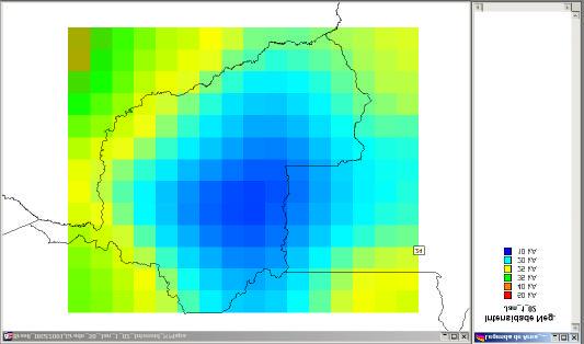 A distribuição espacial das intensidades do pico de corrente negativa é mostrada para a janela 01 de 2002 (Figura 4.18) e de 2003 (Figura 4.19).