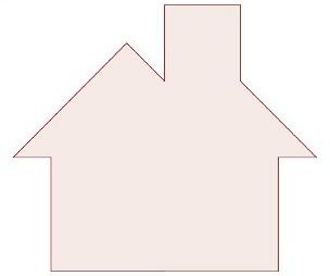 Figura 1- Modelo do contorno de uma casa Fonte: https://www.google.com.br/search?q=tangram+contorno+de+uma+casa.
