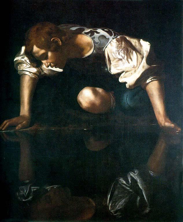 Caravaggio, Narciso, óleo sobre tela 1571, 110 x 92 cm, Khvoshinski, 1916 Vivemos o tempo da cultura narcisista em que o