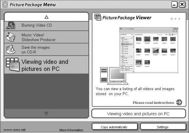 Utilizando o software fornecido Esta seção descreve o processo utilizando como exemplo um computador Windows. Quando PicturePackage estiver instalado, o driver USB é instalado automaticamente.