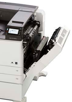 Nota: A quantidade de folhas impressas é reduzida pela metade, mas a quantidade de imagens produzidas é quase 100% da velocidade de impressão simplex para cada tamanho do papel.
