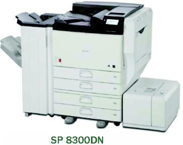 Impressora a Laser PB Ricoh SP 8300DN Em 2012 a Ricoh trouxe para você a versão mais recente de sua tecnologia de impressão a laser monocromática de alta velocidade para A3 (duplo-carta).