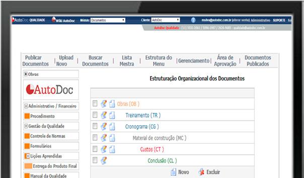 AUTODOC Qualidade Software para gestão da qualidade para empresas Construtoras e Incorporadoras mais utilizado no Brasil.