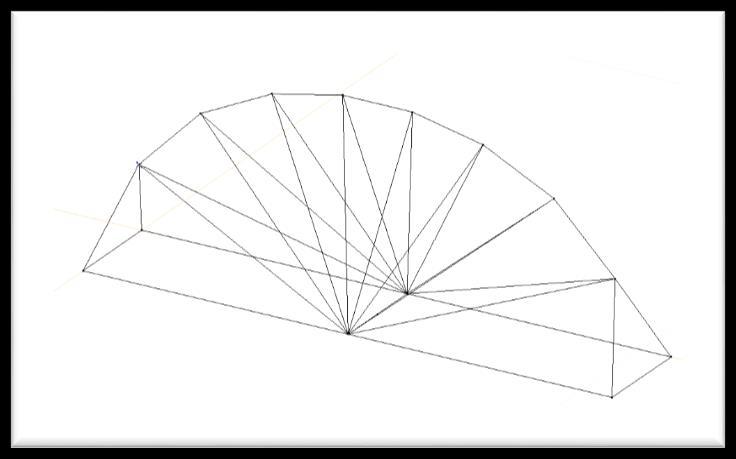 Modelo geométrico de ponte finalizada Aba ELEMENTS: Aqui, é