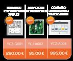 NOVIDADE Cassete DC INVERTER R410A Controlador Ecrã Touch YR-HBS01 YR-E17 Cassetes com bomba de condensados que permite uma elevação de água até 1200mm *Conexão Wi-Fi sob consulta.