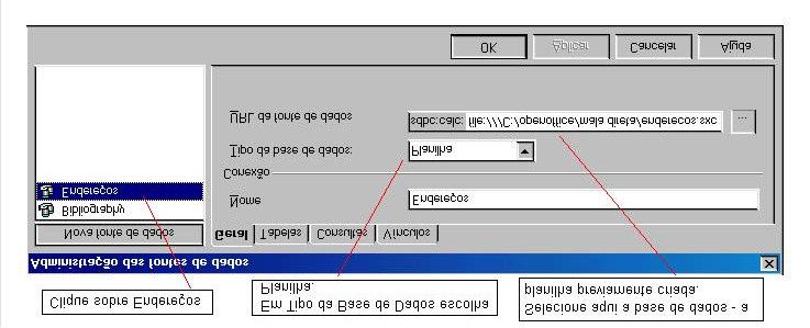 3. Após digitar o texto, salve-o. 4. No Writer escolha o Menu Ferramentas 5. Escolha a opção Fonte de Dados 6. Em Nova Fonte de Dados (à esquerda), clique em Endereços 7.