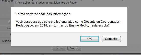 Para inserir um docente que já possui e-mail cadastrado, confirme o CPF e o e-mail e clique no botão de adição.