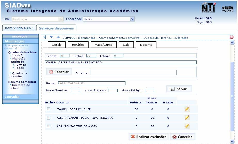 Cabe lembrar que esta é uma função experimental e, inicialmente, só permite o teste quando utilizado o Campus do Gragoatá.