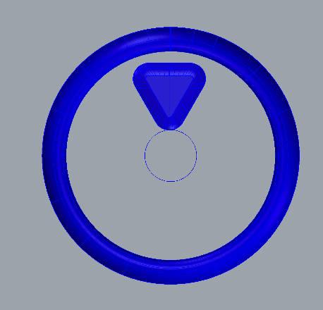 Utilizando o comando Surface > Planar Curves, selecione o triângulo menor para fechar a curva e poder fazer um array dela já fechada, evitando fechar uma por uma.