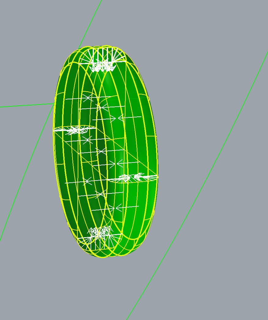 3 como raio e selecione a s e x t r e m i d a d e s d o c i l i n d ro extrudado, como mostrado ao lado.