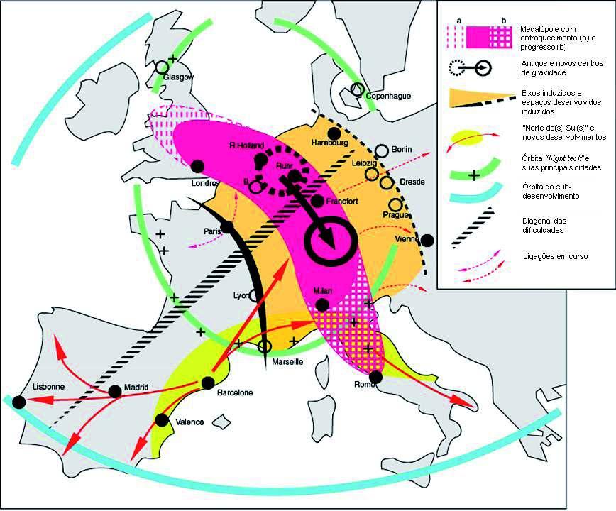 204 Figura 6 Banane Bleue Fonte: Cedido por Hervé Théry na disciplina Análise prospectiva geográfica e ambiental dos territórios em 2006, na Unesp/Presidente Prudente.