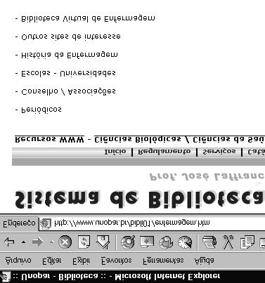 2) Recursos WWW (Parte I) Os RECURSOS WWW tem a finalidade de complementar a coleção da Biblioteca dando acesso às informações técnico-científicas através de diversos links, em sua maioria periódicos