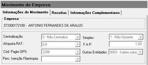 campos deverão ser preenchidos de acordo com o Manual da GFIP Versão 8.4.