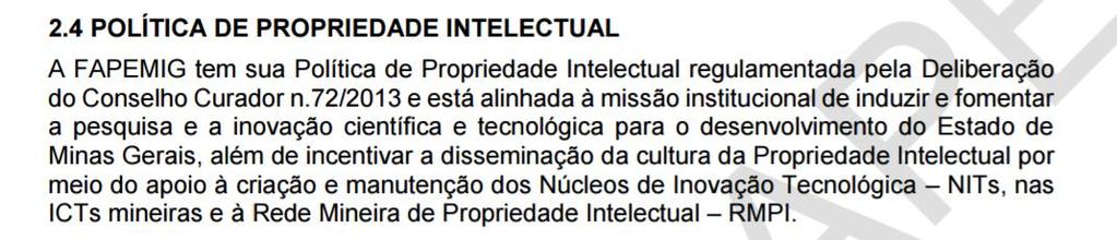 Novo Estatuto FAPEMIG Decreto 47176, de 18/04/2017 Aprova o Estatuto da Fundação de Amparo à Pesquisa do Estado de Minas