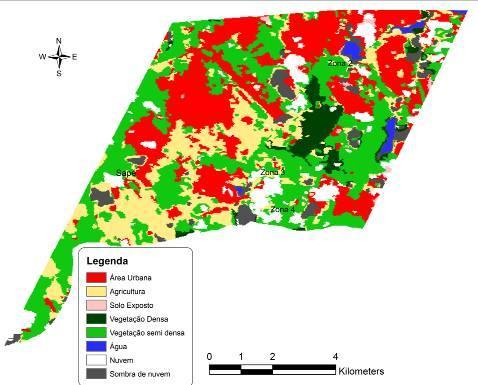 Figura 8: Mapa foto-interpretativo de uso do solo da área de estudo: imagem CBERS 2B (2009).